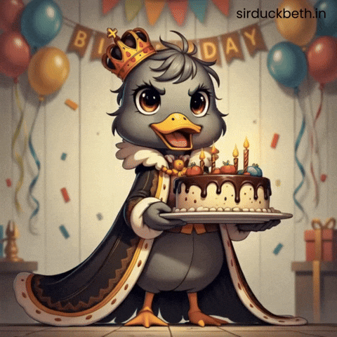sirduckbeth happy animation cartoon birthday GIF