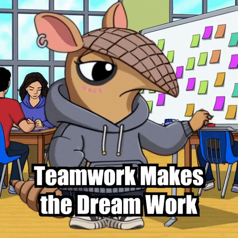 Teamwork Makes The Dream Work Collaboration GIF by Chillo Dillo