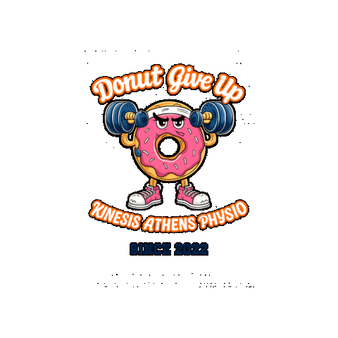 Donuts Do Not Give Up Sticker by Kinesis Athens physio