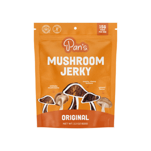 pansmushroomjerky giphygifmaker mushroom jerky pans mushroom jerky original mushroom jerky Sticker