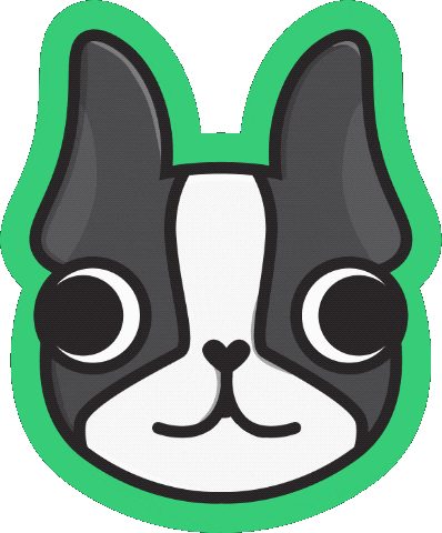 Bull Dog Pug Sticker by Push Operations