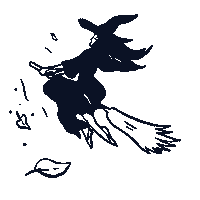 Illustration Witch Sticker