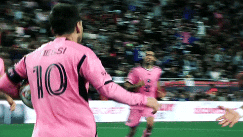 High Five Lionel Messi GIF by Major League Soccer