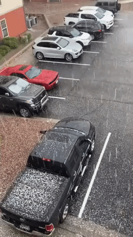 Hail Pours Down in El Paso as Storm Passes Through