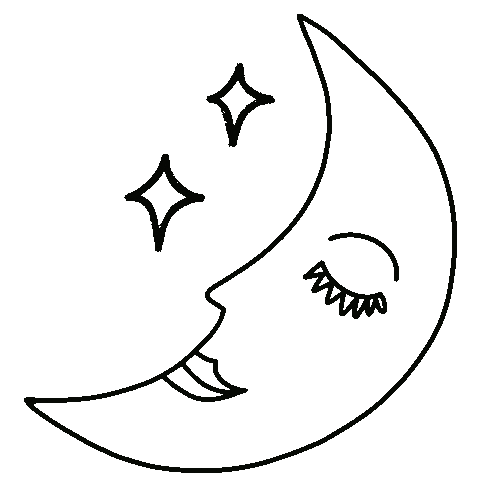 Stars Moon Sticker