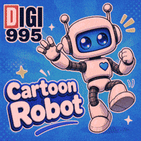 Cartoon Character Robot GIF by Digi 995