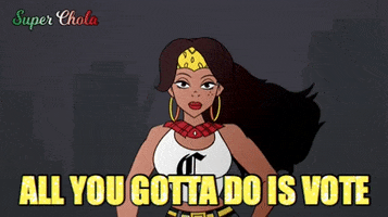 SuperChola animation vote superhero latina GIF