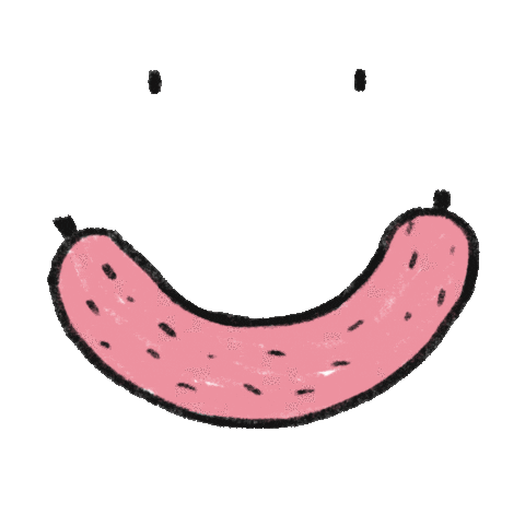 Happy Hot Dog Sticker by wirDesign