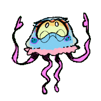 stargazingdotgif looking up medusam stargazing dot png jellyfish sam Sticker