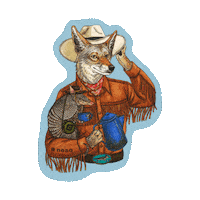 Coffee Cowboy Sticker by nosopatches