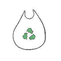 Recycle No Plastic Sticker by HomeGourmetGreen