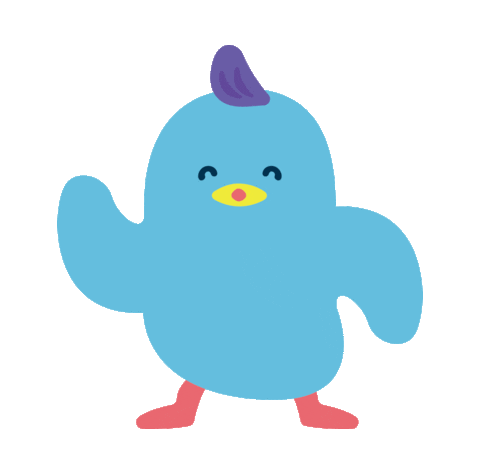 kouyuri giphyupload smile bird talk Sticker