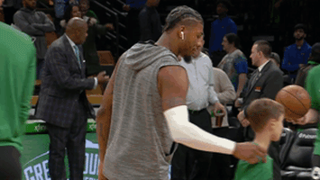 marcus smart player-fan interaction GIF by NBA