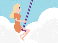 iBenlo fun girl adventure sky GIF