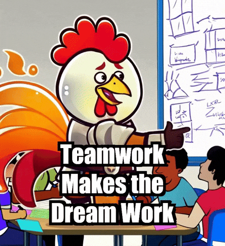 Teamwork Makes The Dream Work Team GIF by Zorooster