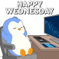 Wednesday Morning Penguin Sticker by Pudgy Penguins