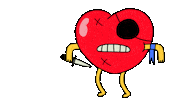 Tough Love Heart Sticker by Rodrigo Estravini