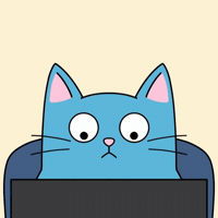 Blue Cat Wide Eyes GIF