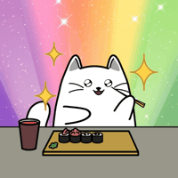 White Cat Sparkles GIF by MESA My Emotional Support Animal