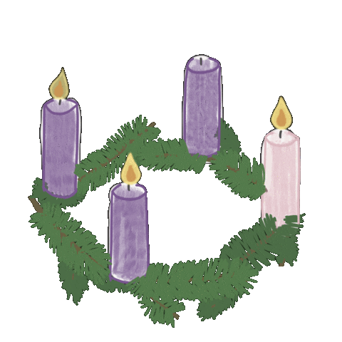 Candles Advent Sticker by Annunciation Designs