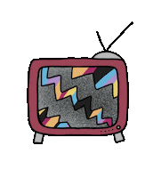 moreth4nwords tv television 90s box Sticker