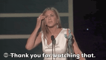 Thank You For Watching Jennifer Aniston GIF by SAG Awards