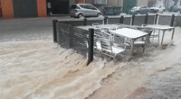 Streets Flood as Storms Sweep Southeastern Spain