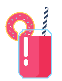 cocktail donut Sticker by Bottletop