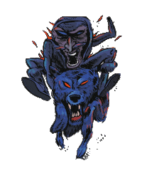 Wolf Rider Sticker by Yeah Skateboards