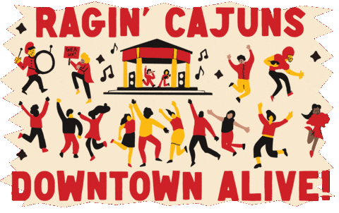 Ragin Cajuns Party GIF by University of Louisiana at Lafayette
