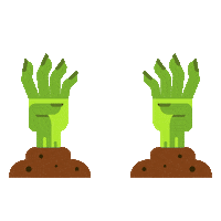 halloween zombie Sticker by Mioe Studio