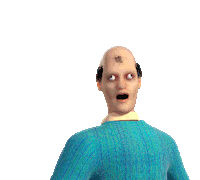 Shocked Man Sticker by Fantastic3dcreation