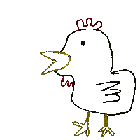 Bird Chicken Sticker