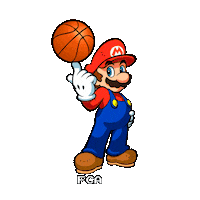 Super Mario Basketball Sticker by fcakids.club