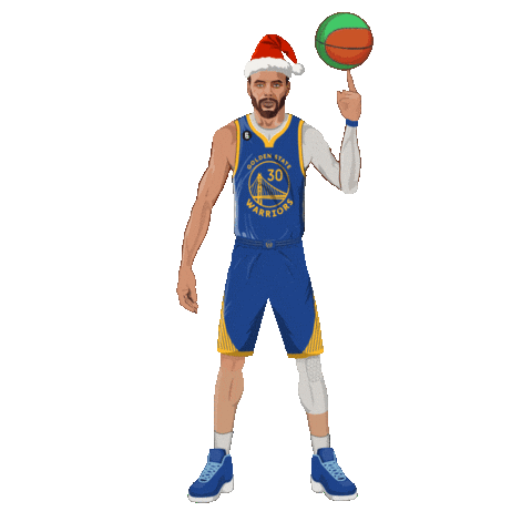 Golden State Warriors Christmas Sticker by SportsManias