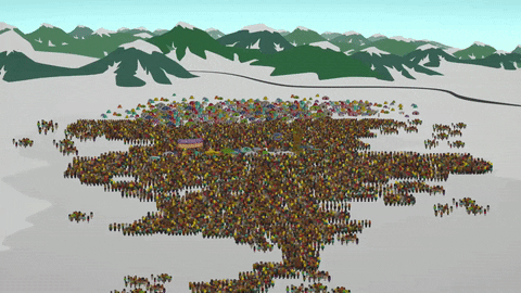 crowd gathering GIF by South Park 