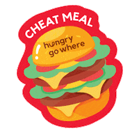 HungryGoWhereSG food pizza hungry yummy Sticker