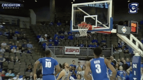 creighton bluejays point GIF by Creighton University Athletics