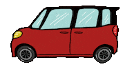 deefeeproductions car red speed race Sticker