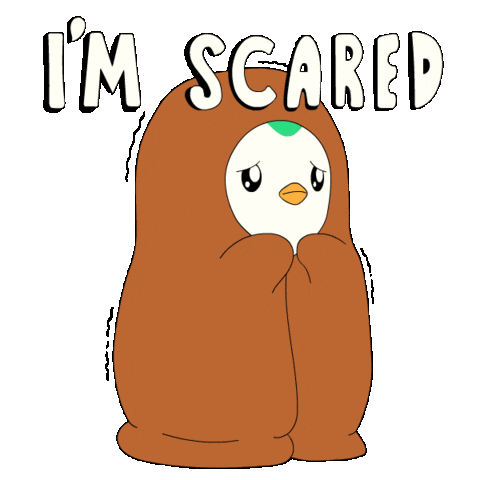 Scared In Fear Sticker by Abster