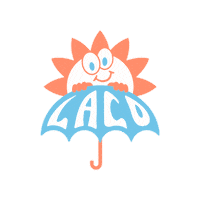 lacogives sun umbrella storms laco Sticker