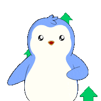 Pump It Crypto Sticker by Pudgy Penguins