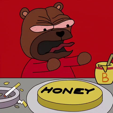 Smashing Honey Bear GIF by Bobo Memes