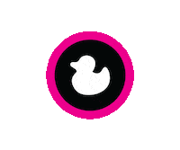 hottubheroes pink band hottub eend Sticker