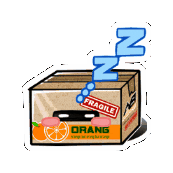 7066pages sleep cardboard ave avekanehoshii Sticker
