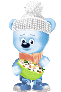 Bear Salad Sticker by Nutrilak