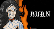 DayDwellerClothingCo fire tattoo witch clothing GIF