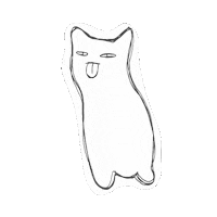 purrlines funny cat p naughty Sticker