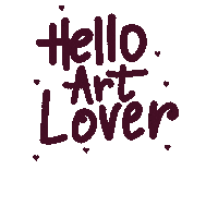 byhelloartlover art lover hello art lover helloartlover art heart Sticker