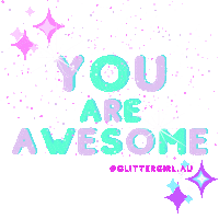 Awesome Sparkle Sticker by GlitterGirl.au